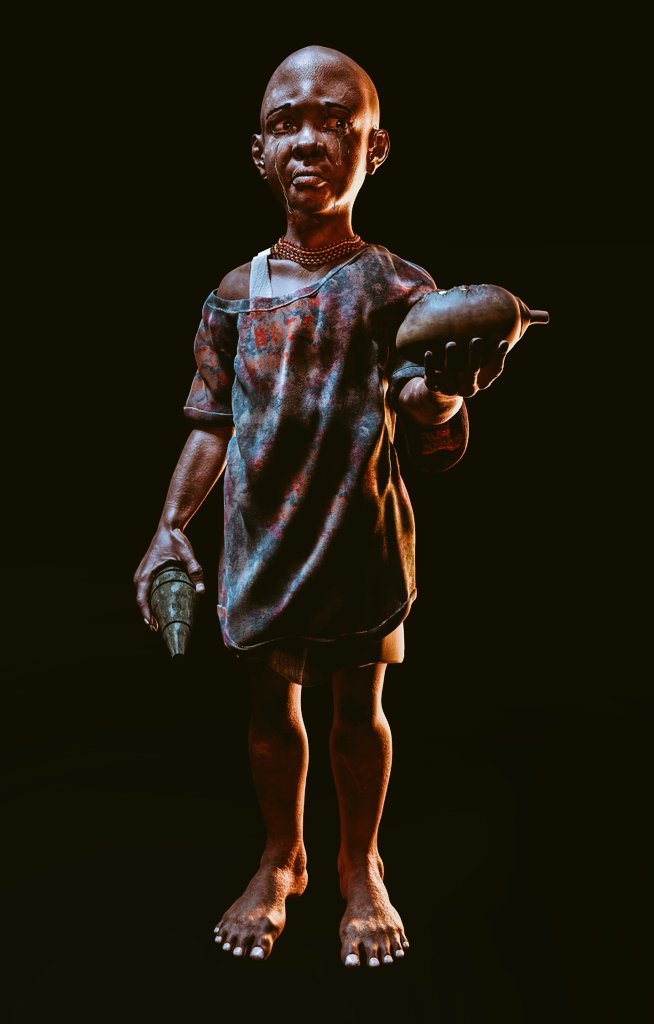 MazinAElmardi's tweet photo. #HOPE AND PATIENCE. 
The project is a reflection of the reality of children who lost their families and homes due to wars.

I worked on the project for five days used 
#3dmax #zbrush #photoshop #vraynext #scuplture #3ddesign #3dart #3dmodelling #pixologic #vray_render #stayhome https://t.co/B45FO454vd