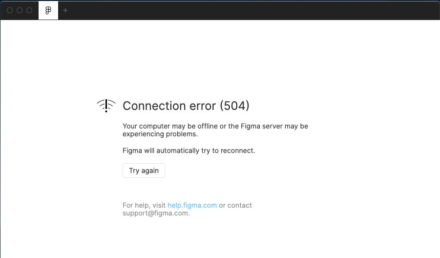 giza_lab's tweet photo. Dear @figmadesign we can not access your service. Error 504. Can you please help? https://t.co/vI6MXgS2sI
