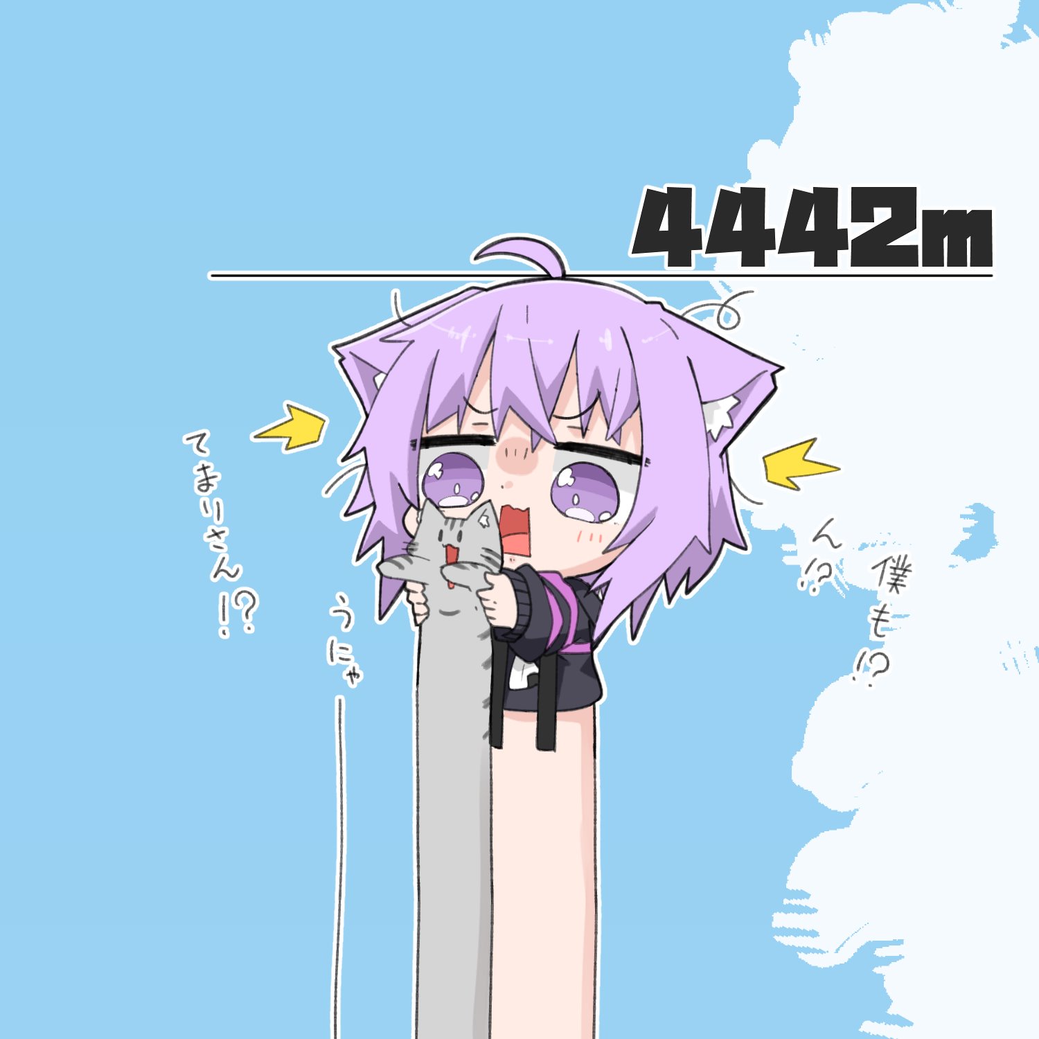 手描きイラスト 猫又おかゆ