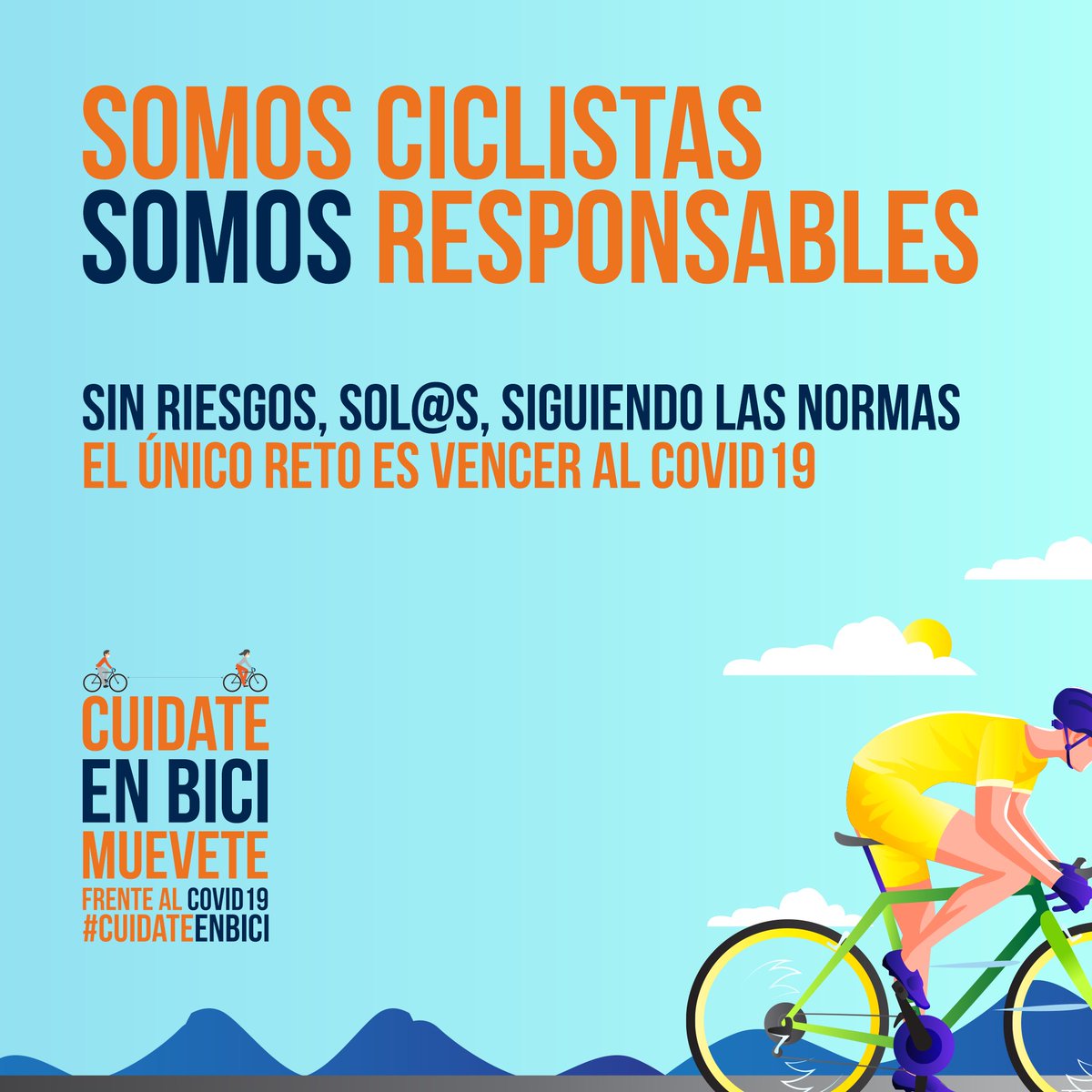 Carlos_bicihub's tweet photo. ¡ Ciclistas ! Se acerca el #finde y con el más gente en la franja horaria para salir a rodar. Por favor, recordad:

✅Pedalea sol@
✅ Pedalea segur@
✅ Sin quedadas

#SomosCiclistas #SomosResponsables

@mtbpromag @Solobici_MTB @revista_BIKE @Ciclismoafondo_ @trackmtb @ciclo21 https://t.co/q0UbP6UmVR