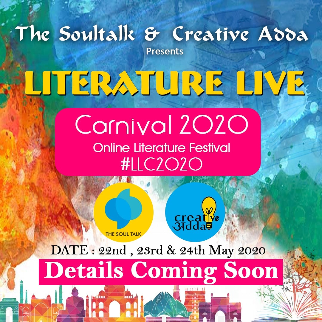 TSoultalk's tweet photo. Get Ready for the Literature Live Carnival 2020 Online Literature Festival β€οΈβ€οΈ
#litfest #LLC2020 #onlinelitfest #Literature #literaturelive https://t.co/TBHhmxJklC