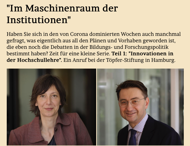 JMWiarda's tweet photo. WAS MACHT EIGENTLICH...
Teil 1 einer neuen Serie (fast) ohne #Corona:
Die neue Organisation für "#Innovationen in der #Hochschullehre". Ein Anruf bei der Töpfer-Stiftung in Hamburg.
Im Blog: https://t.co/tAHLfodu8W https://t.co/wqVOviv1uO