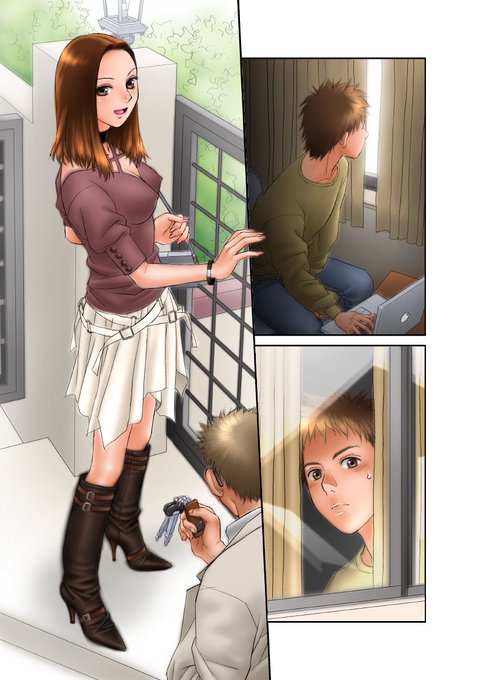 愚作「swing style」から台詞フキダシ擬音無し絵、その,5
オイラの漫画歴としては、初めての完全ペーパーレス作品
コミックスタジオでネーム〜下描き〜ペン入れ〜フォトショップで彩色〜完成までしています_φ(‾▽‾) 