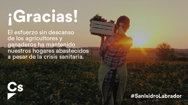 CsCastillayLeon's tweet photo. 👨‍🌾🌾A ellos, nuestros agricultores y ganaderos. 

🚜 Por vuestro trabajo constante en una situación excepcional. 
🌽Vuestra fortaleza para garantizar el suministro alimentario. 

💪Os habéis convertido en héroes de la lucha contra el #COVID19.

¡Feliz día de #SanIsidroLabrador! https://t.co/SgxcsQDd6b