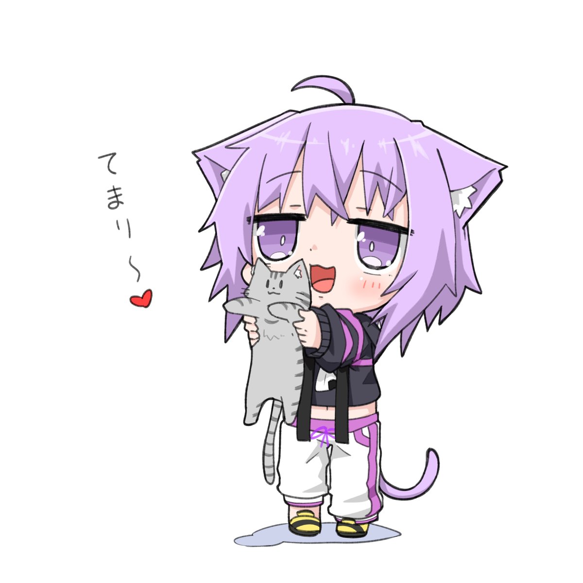 絵かゆ 猫又おかゆ 伸びる前と 1いいね1mで4442メートル伸びた後 金貨 イラスト依頼募集中 のイラスト