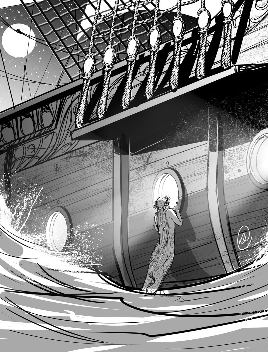 LukasWerneck's tweet photo. 🔱The curiosity 🔱
 from Hans Christian Andersen’s Little mermaid original Tale 

#ThelittleMermaid #hanschristianandersen #tale #MerMay #mermay2020 #mermaid #merman #Digitalart #art #draw #Mermaids #digitalink #ink #sketch #challenge #siren #merfolk https://t.co/9N87WlNzxV
