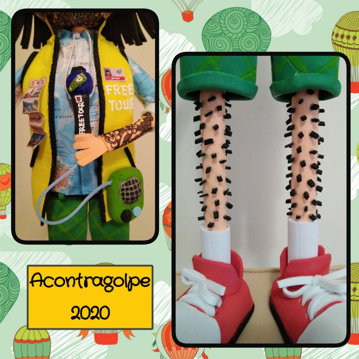 FofuchasMargui's tweet photo. Estrenamos tipo 2020 de la Murga @A_ContraGolpe en fofucha
☺☺
Tipo de guía turístico que nos regalaron este año con su lema "te lo enseñan todo" ☂☂📷📷
Un año m��s, @danialegre8 y #Jose suman otra más para su colección particular de carnaval!!! 🎭
Gracias 😘
@CarnavalerosBad https://t.co/0ajw8qaJ8x