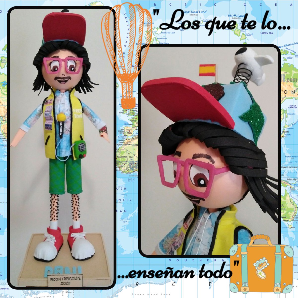 FofuchasMargui's tweet photo. Estrenamos tipo 2020 de la Murga @A_ContraGolpe en fofucha
☺☺
Tipo de guía turístico que nos regalaron este año con su lema "te lo enseñan todo" ☂☂📷📷
Un año m��s, @danialegre8 y #Jose suman otra más para su colección particular de carnaval!!! 🎭
Gracias 😘
@CarnavalerosBad https://t.co/0ajw8qaJ8x