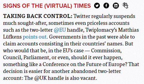 Twiplomacy's tweet photo. Spotted in @FlorianEder's @POLITICOEurope's Brussels Playbook🙏
➡️🔗https://t.co/dQLpuLeC6Q https://t.co/3ZKJAjsU7l