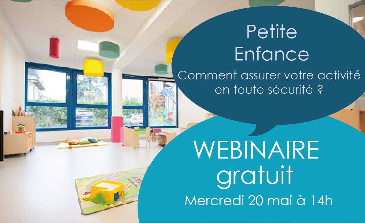 [💻#Webinaire gratuit ] - Mercredi 20 mai à 14h

Petite Enfance : Comment assurer votre activité en toute sécurité ?

Nos professionnels en santé au travail vous donneront des conseils très pratiques ! 

👉Pour vous inscrire, c'est par ici : bit.ly/2Awpscr