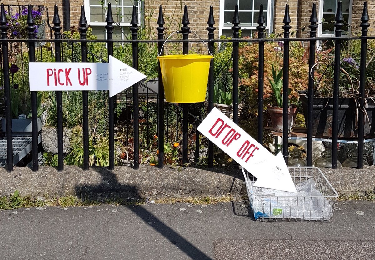 COVID CLAY CLUB week 6. For Bermondsey locals while London is in lockdown. Free London clay Fridays 1-2pm. Pick it up - take it home and make something - return it next week I will fire it. FREE! alisoncooke.co.uk/Covid-Clay-Club This week CCC is part of @craftscouncilUK #HeyClay