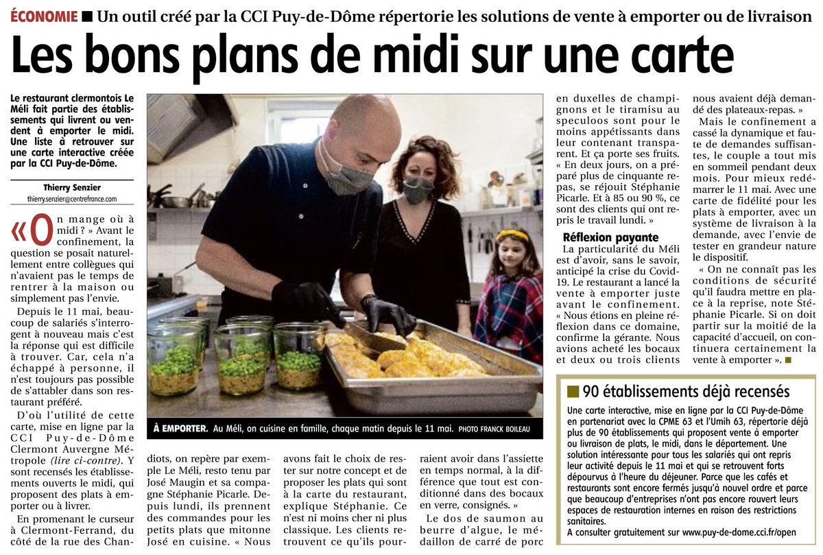 🍴 Restaurateurs, vous êtes « OPEN » pour proposer des repas à emporter ou en livraison ?✅Référencez-vous gratuitement sur la carte des établissements ouverts dans le Puy-de-Dôme👉puy-de-dome.cci.fr/open
<a href="/ccipuydedome/">CCI Puy-de-Dôme Clermont Auvergne Métropole</a> <a href="/CPME_PuydeDome/">CPME Puy-de-Dôme</a> <a href="/lamontagne_riom/">La Montagne Riom</a> <a href="/lamontagne_fr/">La Montagne</a>