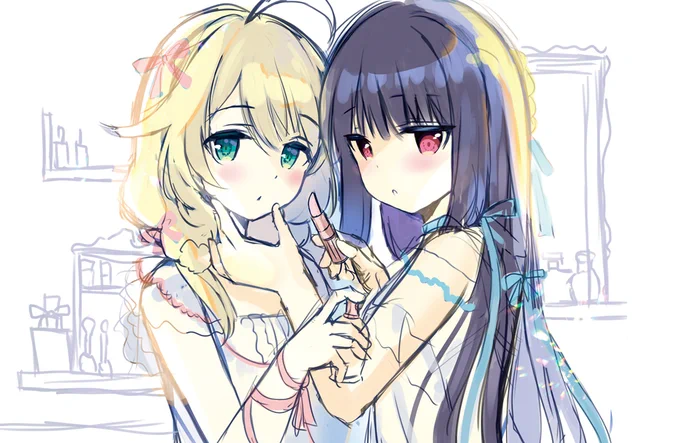 夏コミ用に描いていた雪美ちゃんとこずえちゃんのラフ
そのうち仕上げたいです💪 