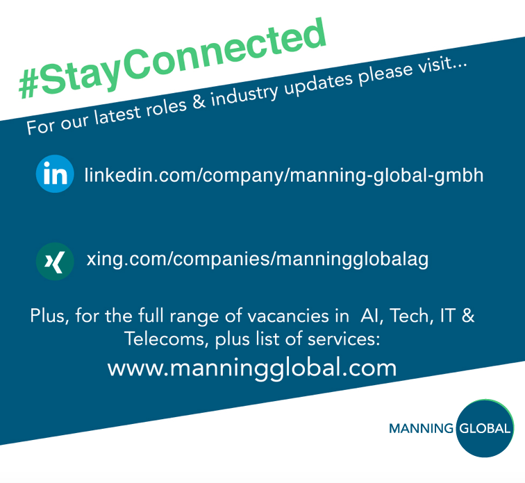 ManningGlobal's tweet photo. Stay Connected... 'cos hiring is happening! New jobs in AI, Telecoms, IT &amp; Engineering added for the weekend! https://t.co/fpu3ZxTsgs 

#5G #Telecoms #Engineering #IT #ICT #Engineers #Developers #Python #Java #AI #MachineLearning #DeepLearning #NewJobs #UK #Germany #Spain https://t.co/uCFLygrazz