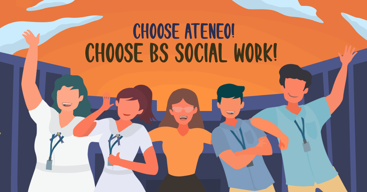 JSWAP_AdDU's tweet photo. Wanna be an instrument for human development? Wanna reach beyond the limits? Be a Social Worker!
#ChooseAteneo #ChooseSocialWork https://t.co/xXLcgcZcrd