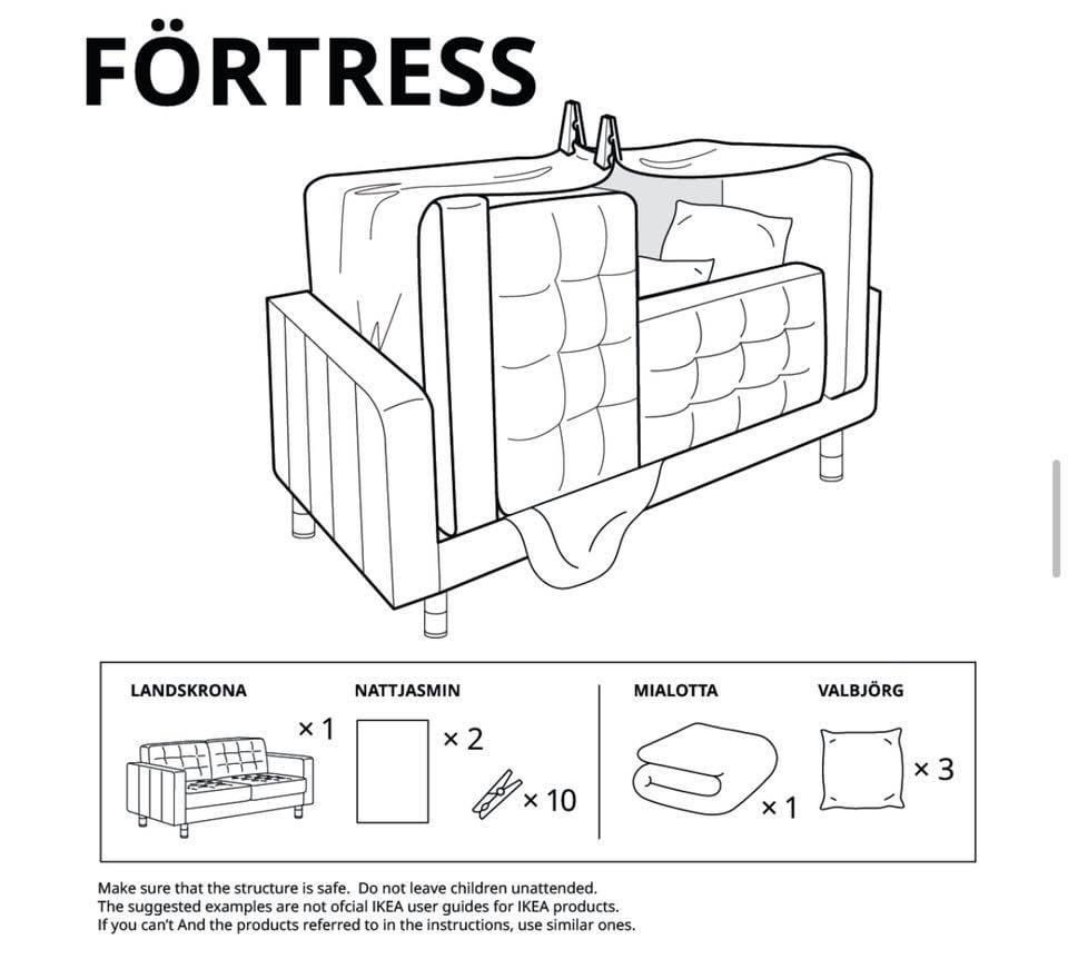 lacheprimary's tweet photo. Good morning everyone! Look at these DEN BUILDING instructions from ikea 🤣. Looks like good fun! Which one are you going to make?  🏠 🏰 #funathome #makeaden https://t.co/PGYXczJ4nJ