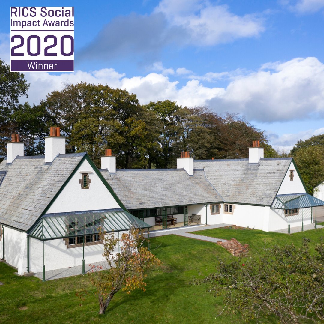 LandmarkTrust's tweet photo. We are thrilled to have won the Heritage Award for the restoration of our Grade II* listed Landmark, Winsford Cottage Hospital in #Devon. #RICSsocialimpactawards https://t.co/5j9UksxrfG https://t.co/JGIxVGMxUg