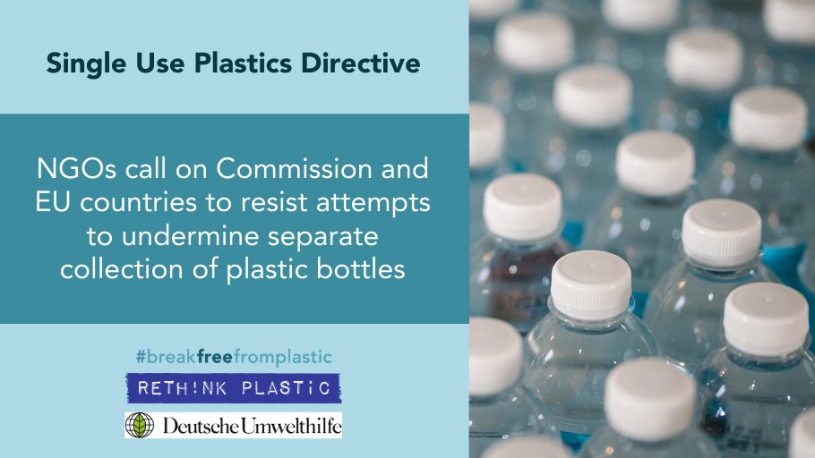 European NGOs call on commission and EU countries to resist attempts to undermine separate collection of plastic bottles. Find out more here 👉🏽 bit.ly/3fPHqH5 #breakfreefromplastic #RethinkPlastic #CircularEconomy