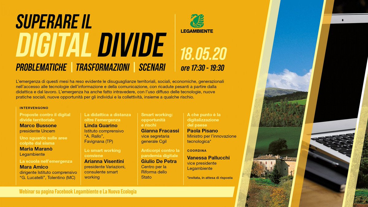 Superare il ritardo del millennio per far competere i territori #digitaldivide