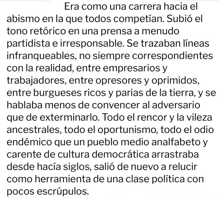 Les doy mi palabra de que cuando escribí esto en "Una historia de España" no hablaba de ahora... Aunque lo parezca.