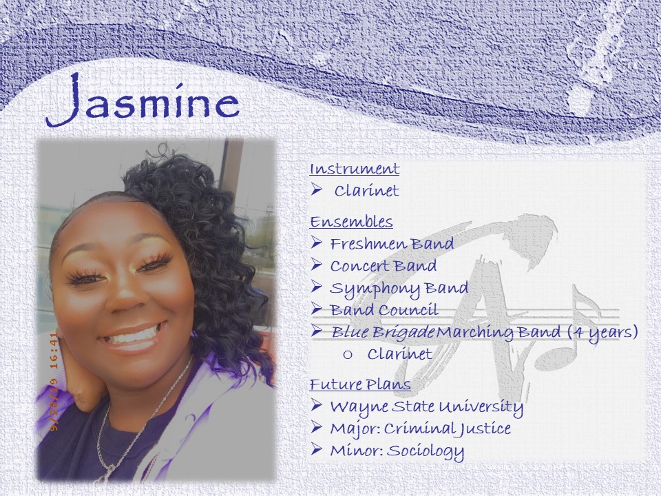 CAHS Instrumental Music 2020 Senior Spotlight: Jasmine K.  #cavspride