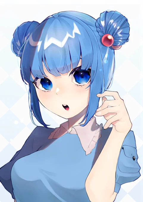 お団子ヘアーのにとりちゃん❣️
#河城にとり #東方project 