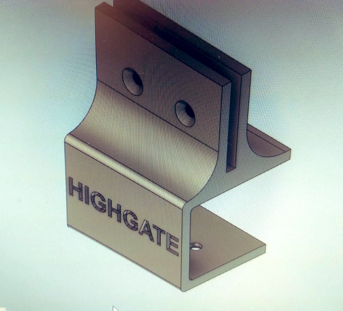 HighgateDTE's tweet image. Next iteration of the screen guard brackets, which clip to the desk. Branded and more rounded corners for strength. #3Dprinting #screenguards #dtchat