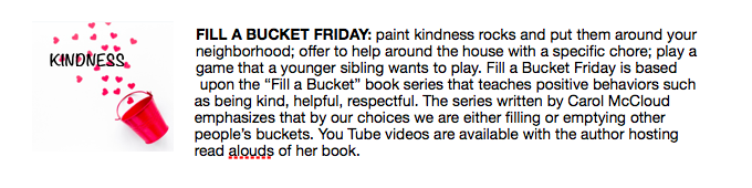 MPSArlington's tweet photo. It's the last day of Grace & Courtesy Week. Today, let's be inspired to "fill a bucket". @ArlCoMontessori @BucketFillers1 #MPSAtogether #BucketFillers #FillABucket #BeKind https://t.co/CPbX2EGVTE
