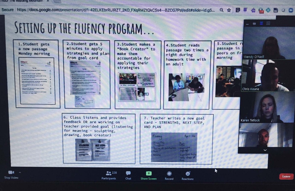 Connected with over 200 educators from across the province to discuss The Reading Mountain.  Active chat sharing best practices from various districts and areas of need. So incredible! Thank you to all those who connected and if you missed it, check our blog for a recording.