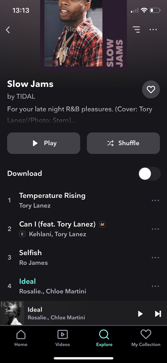 Thank you <a href="/tidal/">Tidal</a> for featuring my and Rosalie.’s track ‘Ideal’ on two playlists ✨🥰