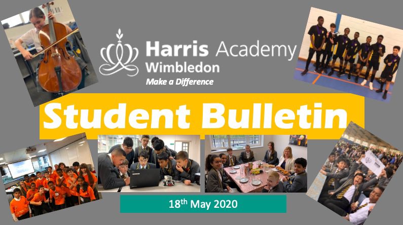 HAWimbledon's tweet image. It’s Friday again and that can only mean one thing...the release of our next Video Student Bulletin. Follow the link to watch... youtube.com/watch?v=Sjo9dt… #thinkharris #HAWIstudents