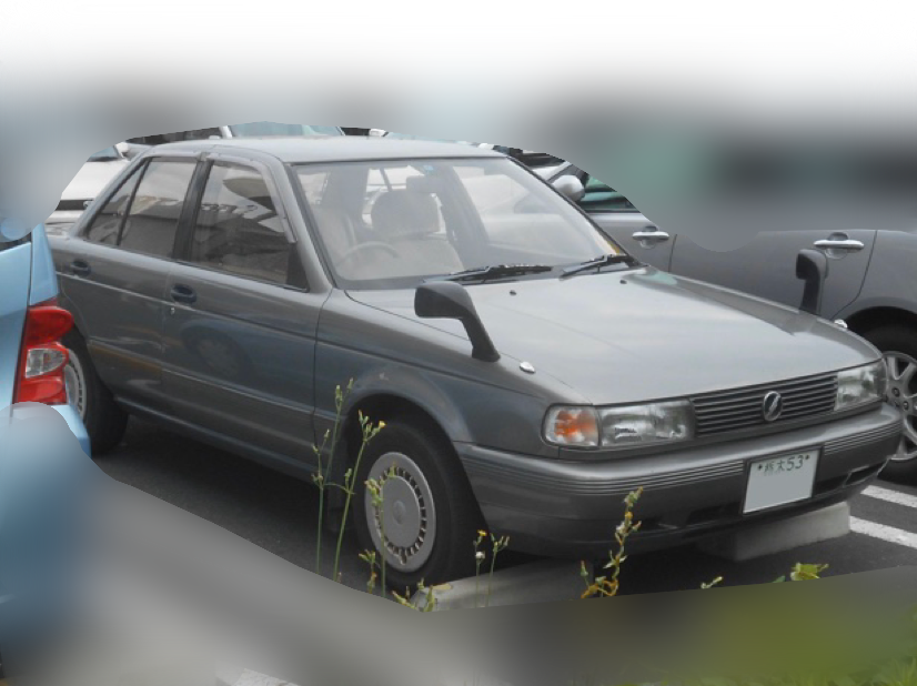 日産 サニー(B13) フェンダーミラー仕様の個体です (2017年撮影)