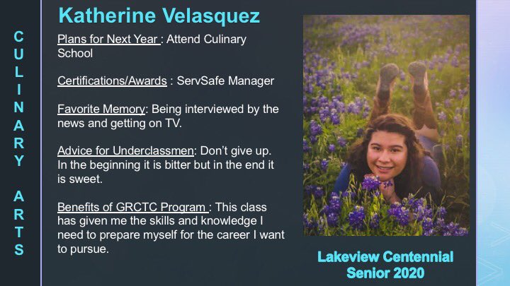 GR_CTC's tweet photo. This Senior Spotlight was always the best tour guide when we walked visitors into the kitchen! #GISDAlwaysConnected #careerREADY #GRCTCnext https://t.co/IM7mIIOeuy