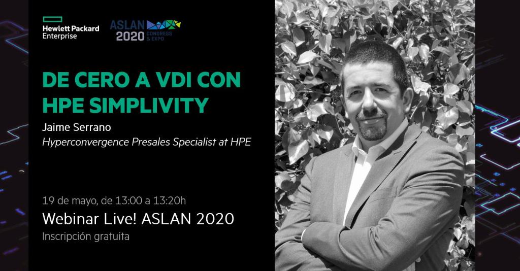 HPE_Espana's tweet image. Conoce todo sobre el camino que recorrer “De cero a VDI con #HPESimpliVity” en la ponencia de Jaime Serrano, durante el Webinar Live de @aslan 2020. Regístrate aquí, ¡te esperamos!: hpe.to/60131hdo7
#HereToHelp