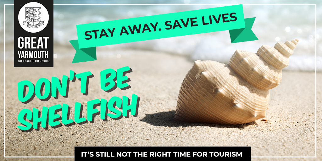 everything_gy's tweet photo. We miss you &amp; we cannot wait to welcome you back to experience all that Great Yarmouth has to offer, when it is safe to do so. Please keep up-to-date and follow the UK Government guidance to stay alert, control the virus and save lives.
#Dontbeshellfish #shellfish #selfish https://t.co/w8sUnSrREp
