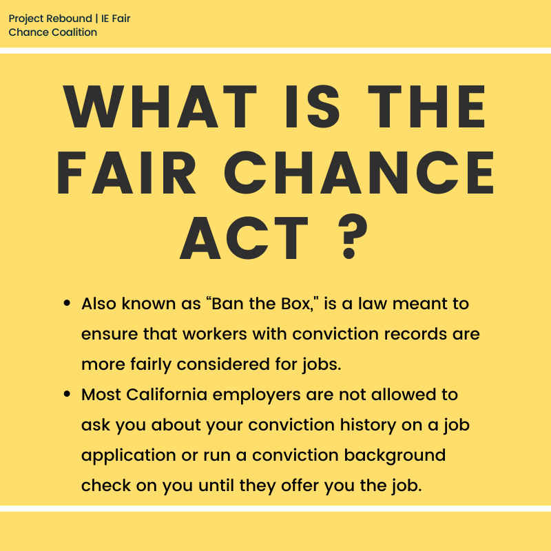 I.E Fair Chance (@iefairchance) on Twitter photo We can make the promise of fair hiring real! If you think your rights may have been violated, email us iefairchance@gmail.com. <a href="/iefairchance/">I.E Fair Chance</a> can help. #FairHiringFridays #CAFairChanceAct #AB1008 <a href="/ROOTandREBOUND/">Root & Rebound</a> @timeforchangefd <a href="/timedone/">timedone.</a> <a href="/GoodwillSoCal/">Goodwill Southern California</a> <a href="/CSUSBRebound/">CSUSB Project Rebound</a> <a href="/RAOUON/">Riverside Chapter of All of Us or None</a> We can make the promise of fair hiring real! If you think your rights may have been violated, email us iefairchance@gmail.com. <a href="/iefairchance/">I.E Fair Chance</a> can help. #FairHiringFridays #CAFairChanceAct #AB1008 <a href="/ROOTandREBOUND/">Root & Rebound</a> @timeforchangefd <a href="/timedone/">timedone.</a> <a href="/GoodwillSoCal/">Goodwill Southern California</a> <a href="/CSUSBRebound/">CSUSB Project Rebound</a> <a href="/RAOUON/">Riverside Chapter of All of Us or None</a>