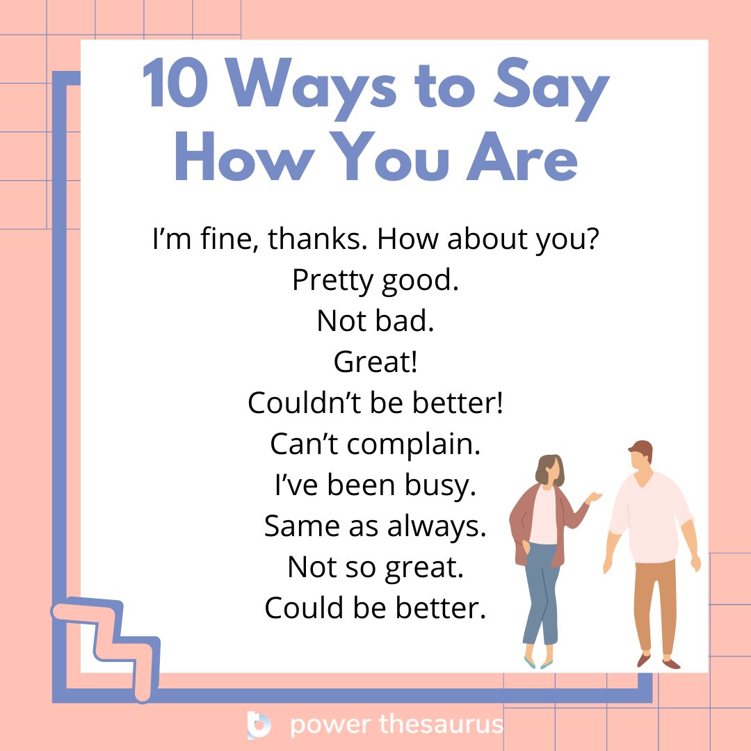 How To Say I'm Fine Thanks 