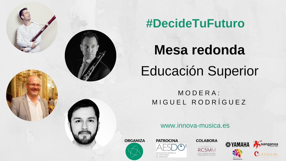 ¿Qué sucede con la Educación Musical Superior? Debatimos sobre ello en #DecideTuFuturo. ow.ly/bXvk30qBu87