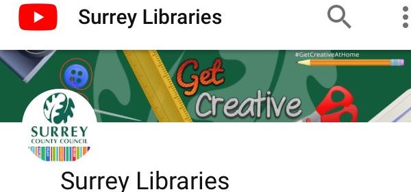 SurreyLibraries's tweet photo. If you have been inspired by our #GetCreativeWeek and would like to watch our crafty videos again, you can watch them at our new YouTube channel! You can watch our Rhymetime, Lego videos and much more all in one place! 
@GetCreativeUK #LibrariesFromHome https://t.co/uQH93XZmEf