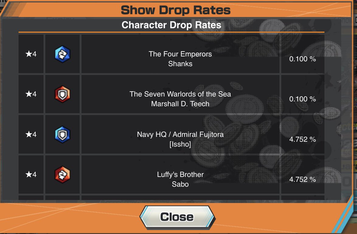 One Piece Bounty Rush Leaks Info Do Not Pull Unless You Have 1k Gems They Nerfed The Rates On The Guaranteed 4 Star Steps Ex 0 2 Legendary 99 8 T Co Tfmybc5imo