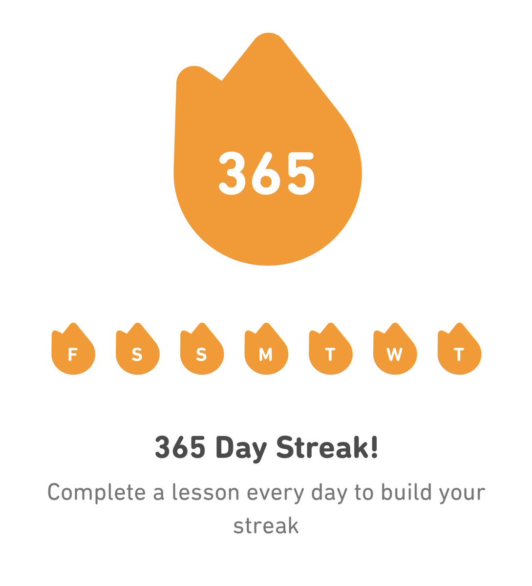 kmjacober's tweet photo. I’m officially at 365 days on @duolingo! I’ve been practicing #Spanish for a year now and I’m still on level One but I know more #Español than a year ago! 📚💪🏼 #OneYearDown #ManyToGo #DioLingo https://t.co/nkDmqp8uPn