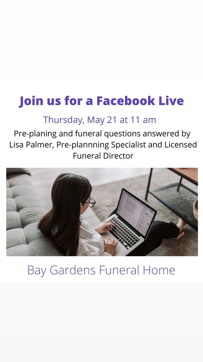 BayviewCemetery's tweet image. #JoinUs next week for a #FacebookLive #funeralquestions and #preplanning questions answered