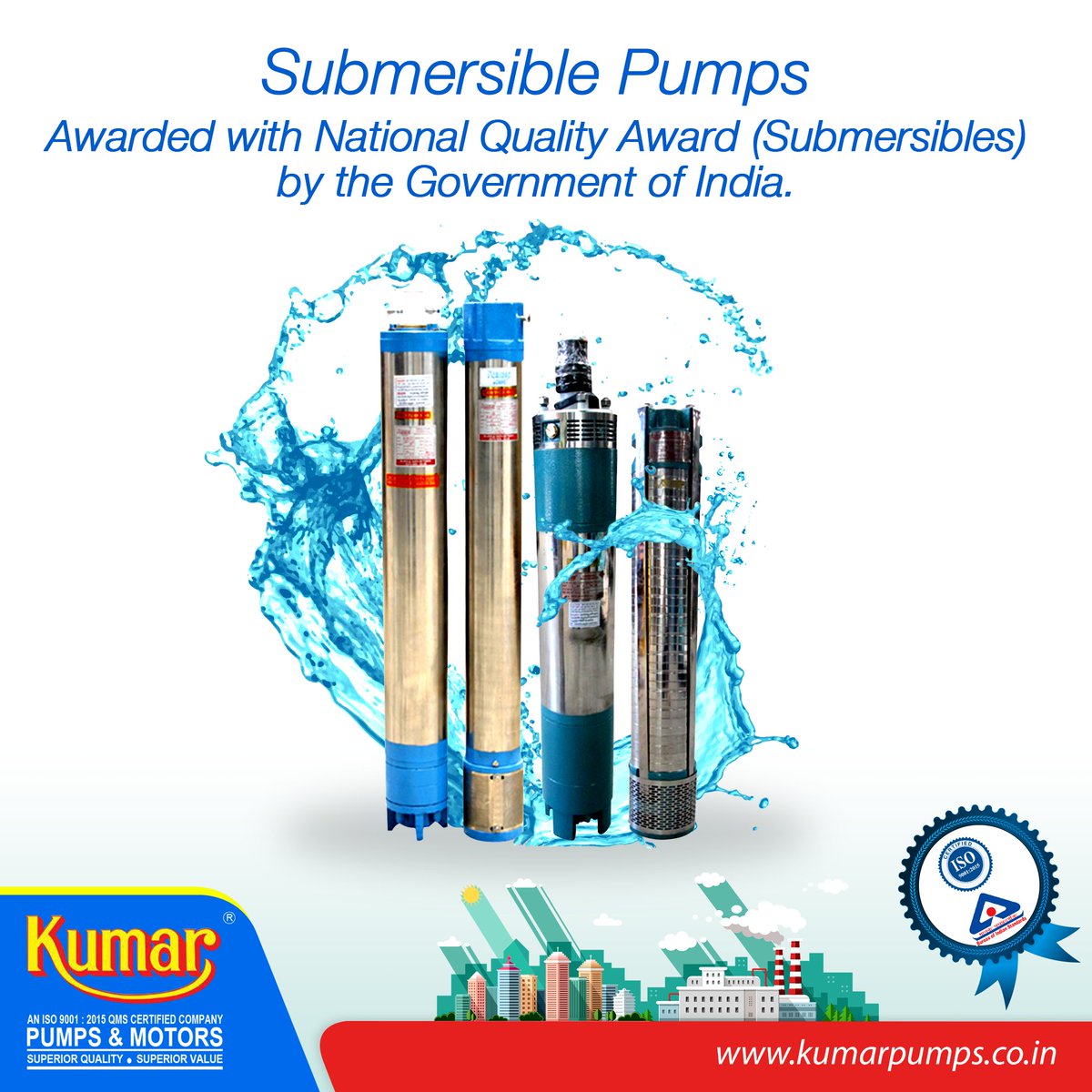 KumarPumps's tweet photo. Kumar Pumps Submersible Pumps - Rust-proof, Corrosion-free, Light-weight, Highly efficient, Guaranteed performer, Long-lasting. #KumarPumps #SubmersiblePumps #BestQuality #India https://t.co/MRWkiZ8BzE
