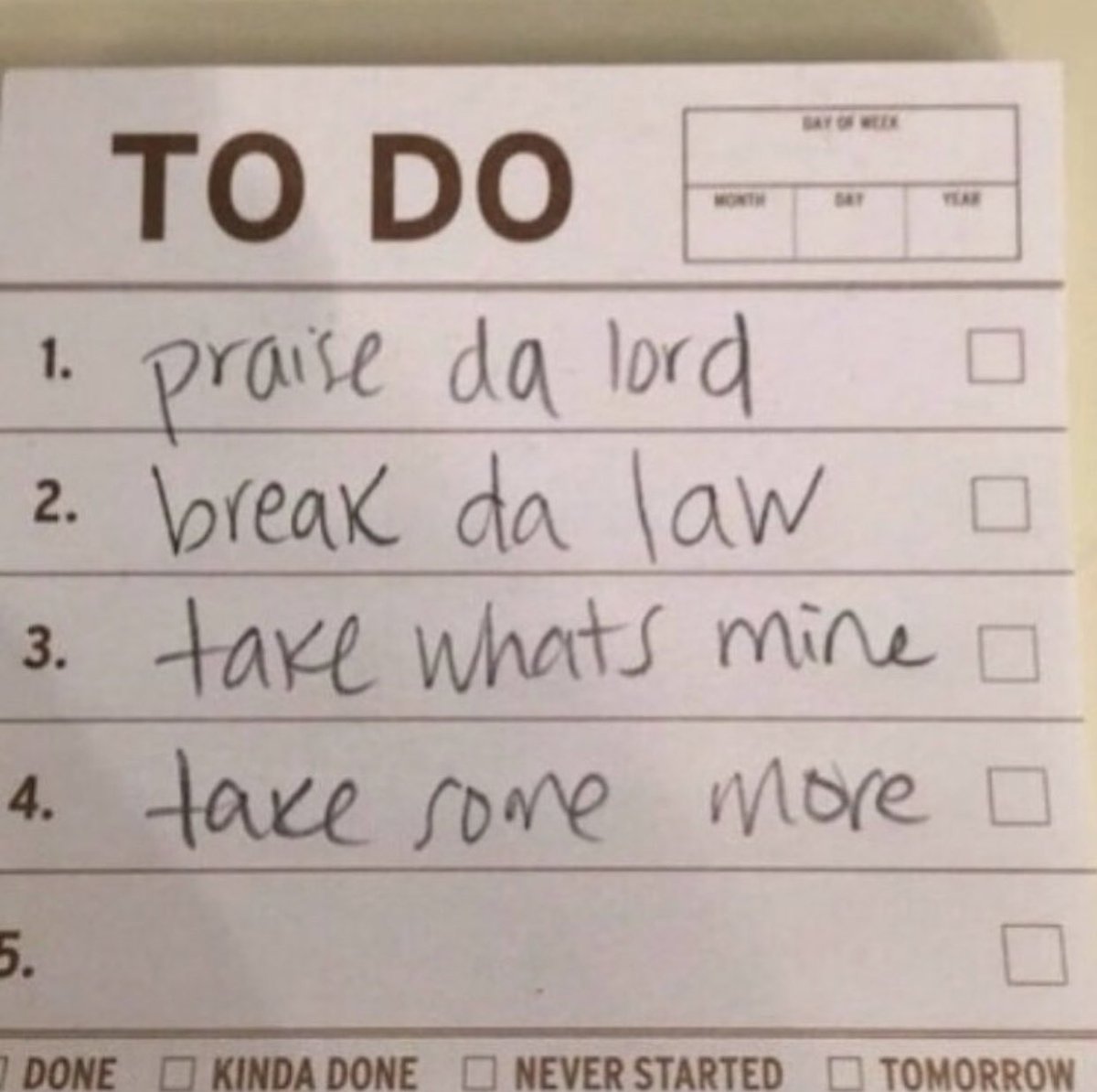 What’s on your agenda?