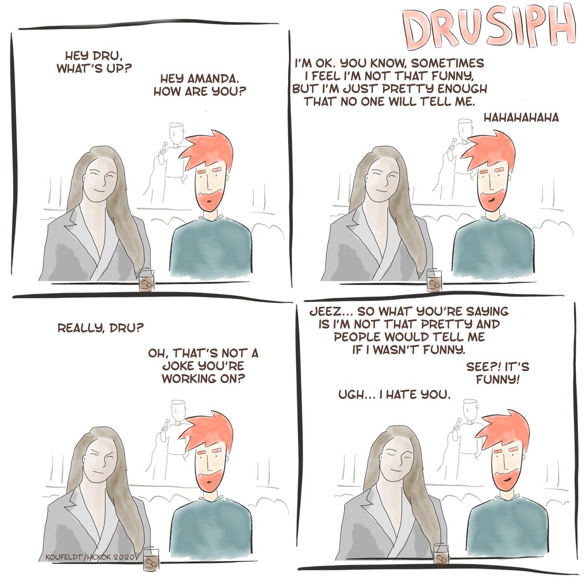 drusiph's tweet photo. #drusiph #comic #comicstrip #comicbook #comedy #cartoon #webtoon #webcomic #webseries #writing #satire #sarcasm #joke #laughter #humour #funny #comedian #standupcomedy #conversation #dialogue #prettyenough #material #comedienne #comedyclub #comedyshow #friend #friendship #buddy https://t.co/HzhXP8heE9