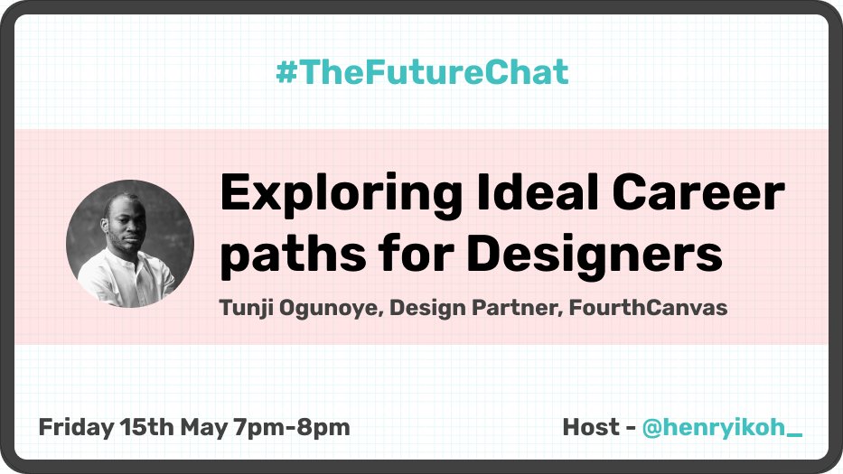 henryikoh_'s tweet photo. Happy to announce I am hosting a Twitter chat with @TunjiOgunoye where we would be having a chat about ideal career paths to take as a designer, The things to do and the things to avoid to accelerate your journey as a designer this evening at 7pm RT!!. #TheFutureChat https://t.co/XXvBAmhyAO