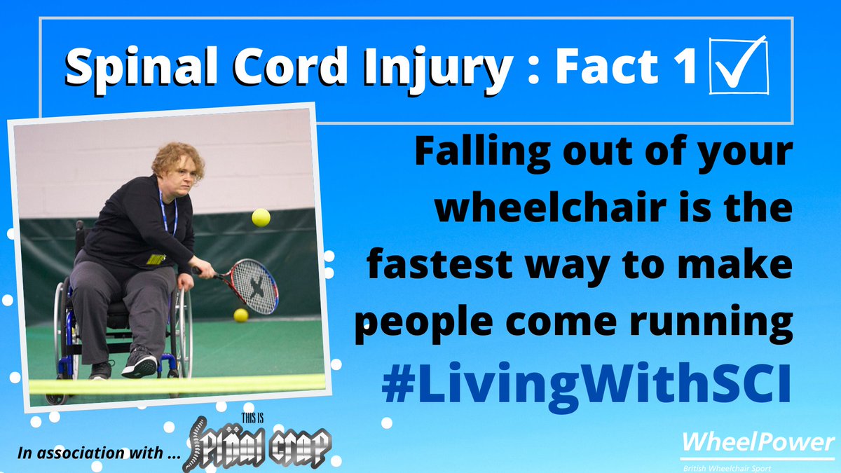 It's Spinal Cord Injury Awareness Day and the guys from the <a href="/spinalcrapshow/">This Is Spinal Crap</a> podcast have kindly provided us with some amusing facts about people with a Spinal Cord Injury. 

Fact 1: Falling out of your wheelchair is the fastest way to make people come running! 

#LivingWithSCI