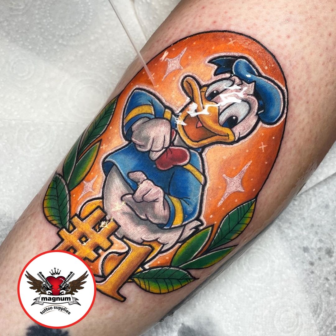 MagnumTattooSupplies on X: "Donald Duck piece from Tink Miller Tattoo Supplied by #magnumtattoosupplies . . #donaldduckdonaldducktattoo #disney #disneytattoo #disneyart #colour #colourtattoo #tattoo #tattoos #tattooed #tattooart #tattooartist ...