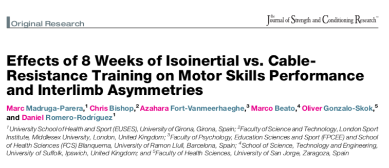 marcmparera's tweet photo. Effects of 8 Weeks of Isoinertial vs. Cable-Resistance Training on Motor Skills Performance and Interlimb Asymmetries https://t.co/5aMvKUEvEo @JSCRonline 
S1: https://t.co/k27i6EIa3e
S2: https://t.co/IOYriHOk2i
S3: https://t.co/ZxR7ha0dHI
S4: https://t.co/mk4PyMJLep https://t.co/CE4rDE51q9