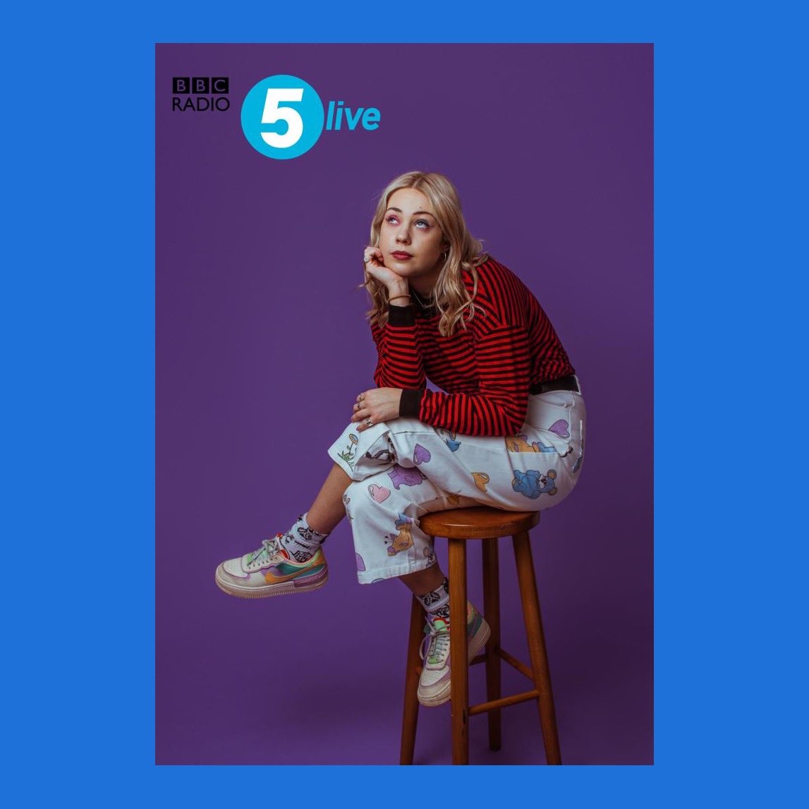 lauranhibberd's tweet photo. TOMORROW MORNIN FROM 9am I’ll be gassin and singing ‘Old Nudes’ for @scott_mills @Chris_Stark and @Rylan on @bbc5live 🤪🤪 See ya there x x x https://t.co/q7HO7A9dA7